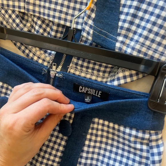 CAPSULE Size S Blue and White Plaid Mini Set - Picture 7 of 9